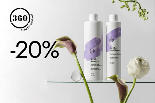 Скидка 20% на набор BE SILVER для светлых и седых волос от 360!