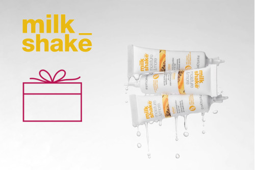 При покупке любой продукции ТМ Milk Shake – получайте подарок  МЕЛК ШЕЙК ДОПОЛНИТЕЛЬНОЕ УВАЖЕНИЕ Лосьон увлажняющий для волос 12 мл.