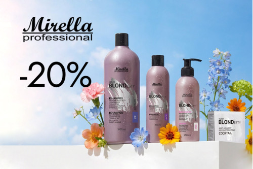 MIRELLA: Скидка 20% на YOUR BLONDESTY поддержка осветленных, блондированных волос с фруктовыми кислотами и пантенолом.