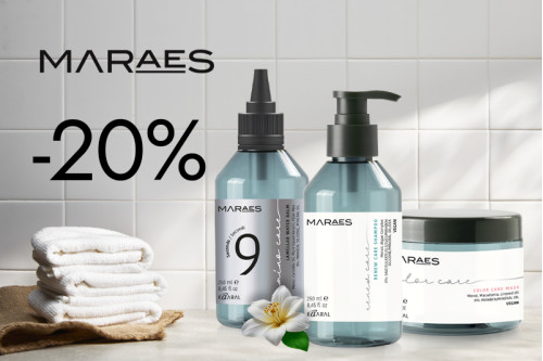Скидка 20% на весь уход за волосами Maraes VEGAN