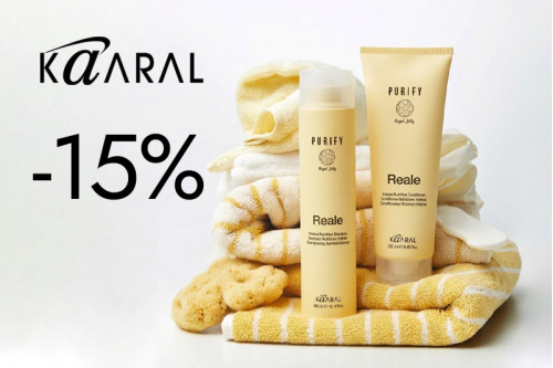 Скидка 15% на Набор PURIFY Reale для интенсивного питания: Шампунь, 300 мл + Крем-кондиционер, 500 мл
