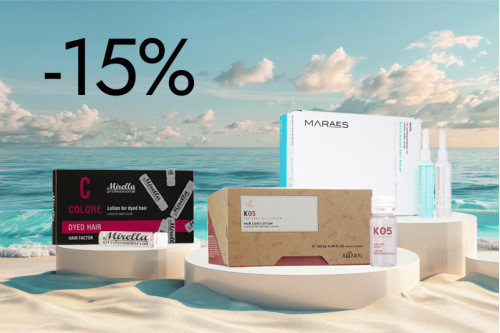 Знижка 15% на ампули брендів MIRELLA, MARAES, KAARAL та CELLREBORN