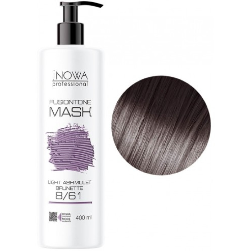 Тонирующая маска 8/61 Светло-русый фиолетово-пепельный jNOWA Professional Fusion Tone Mask 400 мл Тонирующая маска 8/61 Светло-русый фиолетово-пепельный jNOWA Professional Fusion Tone Mask 400 мл