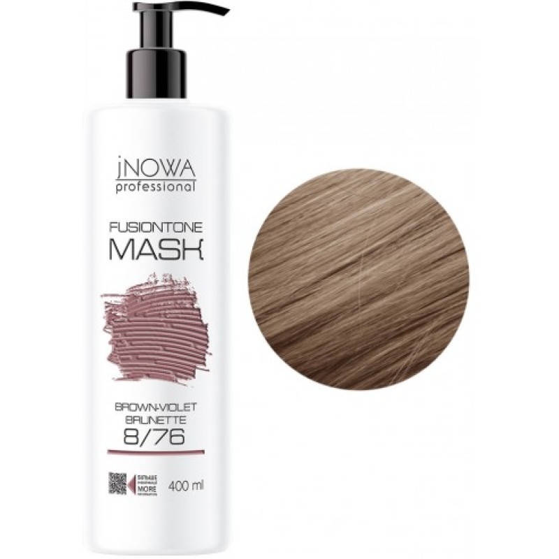Тонирующая маска 8/76 Русый коричнево-фиолетовый jNOWA Professional Fusion Tone Mask 400 мл Тонирующая маска 8/76 Русый коричнево-фиолетовый jNOWA Professional Fusion Tone Mask 400 мл