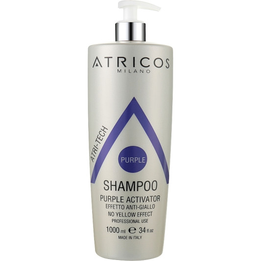 Шампунь для волосся Пурпурний активатор Atricos Purple Activator No Yellow Effect Shampoo 1000 мл
