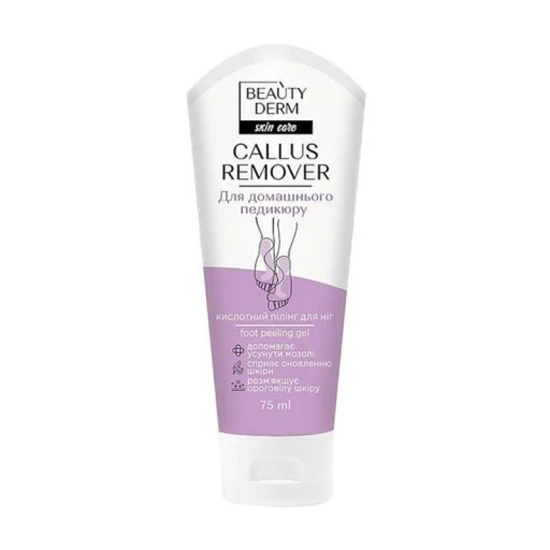 Кислотний гель-пілінг для ніг з ментолом Beauty Derm 75 мл Кислотний гель-пілінг для ніг з ментолом Beauty Derm 75 мл