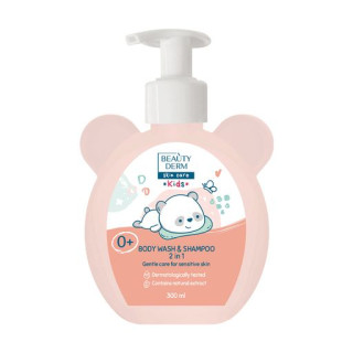 Дитячий гель-шампунь 2 в 1 для новорожденных Beauty Derm 300 мл