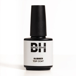 Каучуковий закріплювач для гель-лаку Beauty House Rubber Top Coat with wipe 14 мл