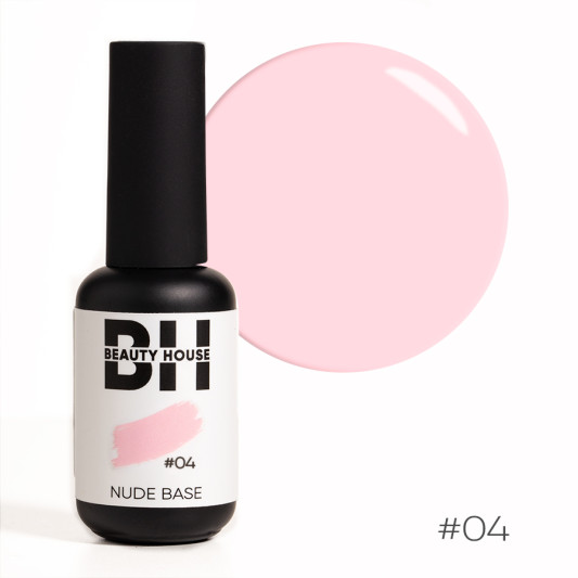 Камуфлююча каучукова основа для гель-лака №04 Beauty House Nude Base Coat 8 мл