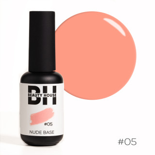 Камуфлирующая каучуковая база для гель-лака №05 Beauty House Nude Base Coat 8 мл
