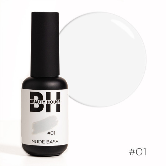 Камуфлююча каучукова основа для гель-лака №01 Beauty House Nude Base Coat 8 мл