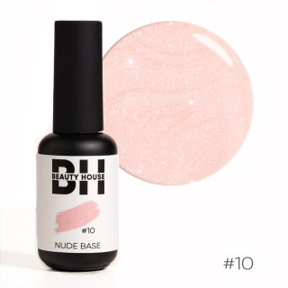 Камуфлююча каучукова основа для гель-лака №10 Beauty House Nude Base Coat 8 мл