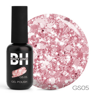 Гель-лак №05 Beauty House Glitter Shine Gel Polish 8 мл