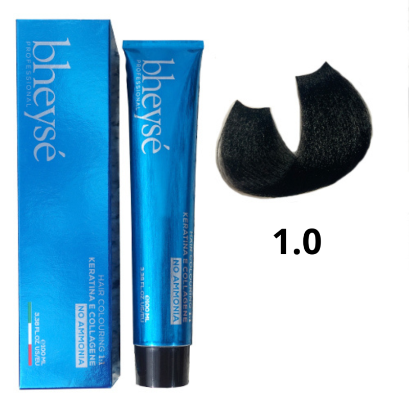 Безаммиачная крем-краска с кератином и коллагеном 1.0 Черный Bheyse Professional Hair Colouring 100 мл Безаммиачная крем-краска с кератином и коллагеном 1.0 Черный Bheyse Professional Hair Colouring 100 мл