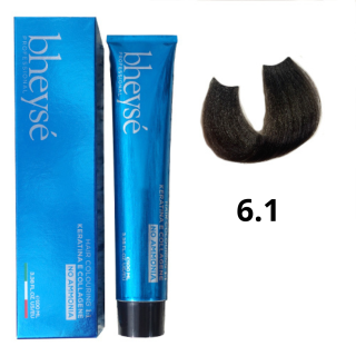 Безаміачна крем-фарба з кератином та колагеном 6.1 Темно-попелястий Bheyse Professional Hair Colouring 100 мл