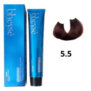 Безаміачна крем-фарба з кератином та колагеном 5.5 Світло коричневий Bheyse Professional Hair Colouring 100 мл