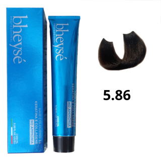 Безаміачна крем-фарба з кератином та колагеном 5.86 Молочний шоколад Bheyse Professional Hair Colouring 100 мл