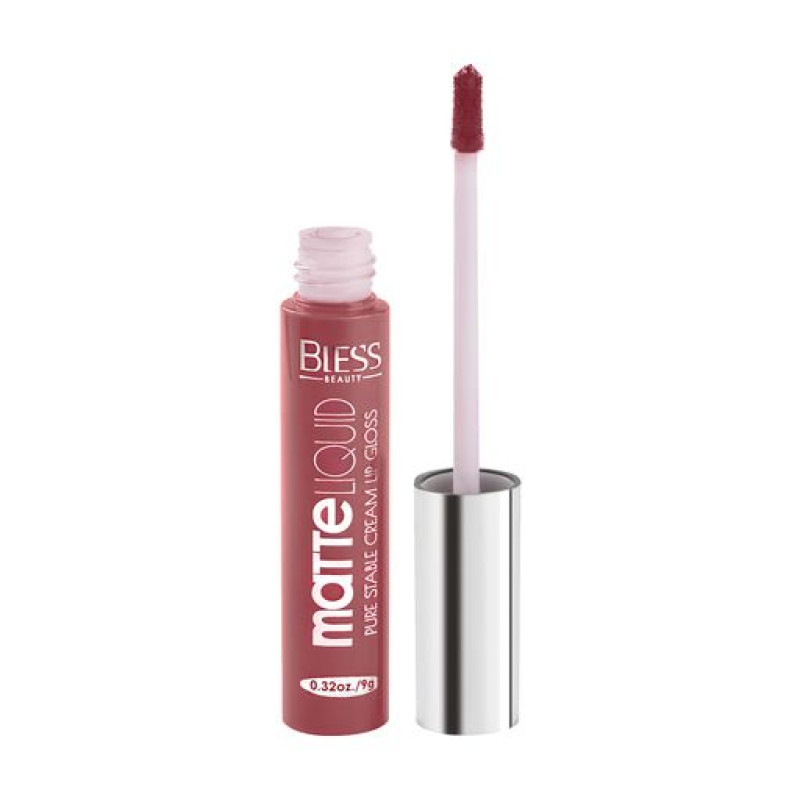 Матовий блиск для губ №15 Bless Beauty Matte Liquid Pure Stable Cream Lip Gloss 9 г Матовий блиск для губ №15 Bless Beauty Matte Liquid Pure Stable Cream Lip Gloss 9 г