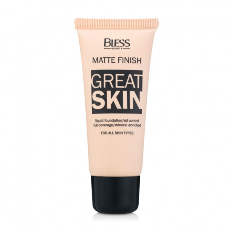 Тональний крем для обличчя Bless Beauty Great Skin Matte Finish 03 Natural, 30 мл Тональний крем для обличчя Bless Beauty Great Skin Matte Finish 03 Natural, 30 мл