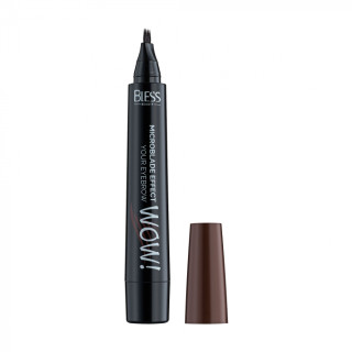 Маркер для брів 01 (темно-коричневий) Bless Beauty Wow Tattoo Brow Pen з ефектом мікроблейдингу 2 г