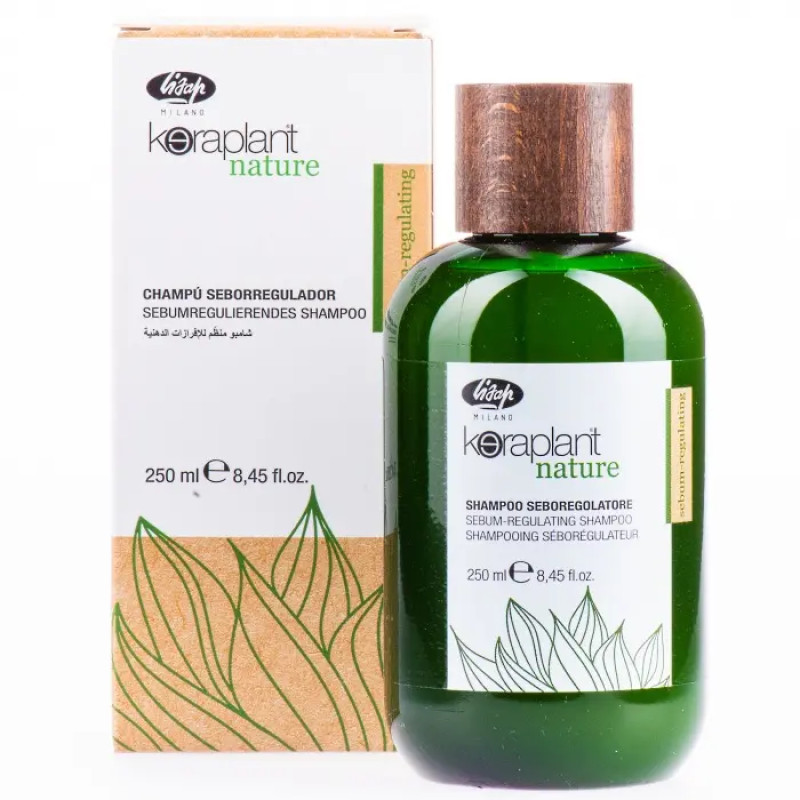 Шампунь для регулювання жирності волосся Lisap Keraplant Nature Balance-control shampoo 250 мл Шампунь для регулювання жирності волосся Lisap Keraplant Nature Balance-control shampoo 250 мл