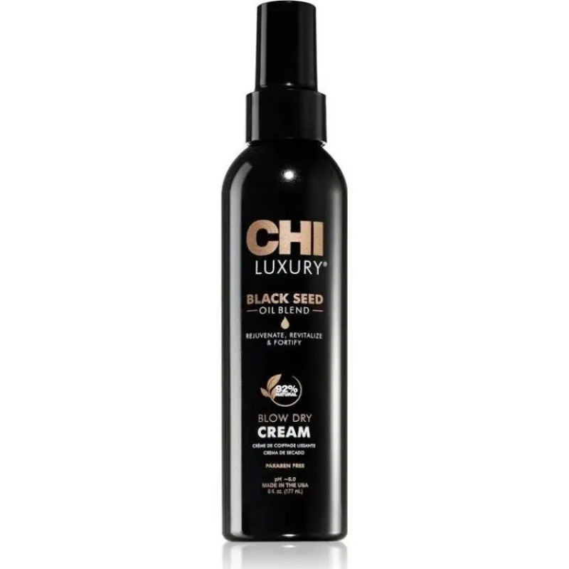 Розгладжуючий крем для волосся на основі олії чорного кмину CHI Luxury Black Seed Oil Blow Dry Cream 177 мл Розгладжуючий крем для волосся на основі олії чорного кмину CHI Luxury Black Seed Oil Blow Dry Cream 177 мл