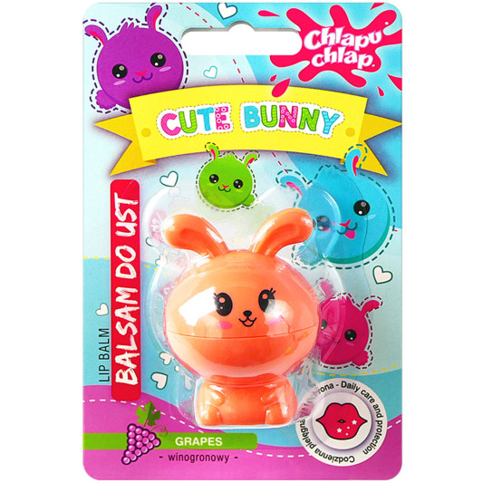 Бальзам для губ "Cute Bunny" виноград Chlapu Chlap Grapes Lip Balm 7 г