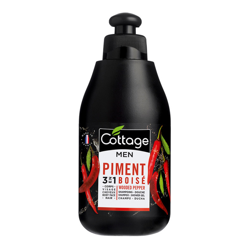 Гель для душу і шампунь Листя Перцю Cottage Homme Shampoo-Shower Gel Wooder Pepper 250 мл Гель для душу і шампунь Листя Перцю Cottage Homme Shampoo-Shower Gel Wooder Pepper 250 мл