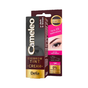 Крем-фарба для брів 3.0 темно-коричнева Delia Cosmetics Cameleo 15 мл