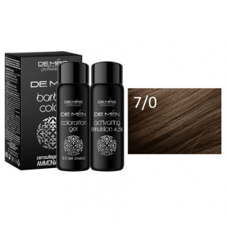 Чоловіча система маскування сивини волосся та бороди 7/0 Русявий DeMira Professional DeMen Barber Color