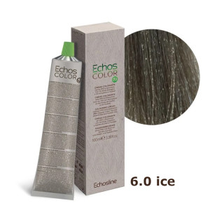 Крем-краска 6.0 Ice темный блондин натуральный ледяной Echosline Echos Color 100 мл