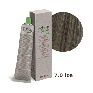 Крем-краска 7.0 Ice средний блондин натуральный ледяной Echosline Echos Color 100 мл