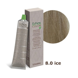 Крем-фарба 8.0 Ice світлий блондин натуральный крижаний Echosline Echos Color 100 мл