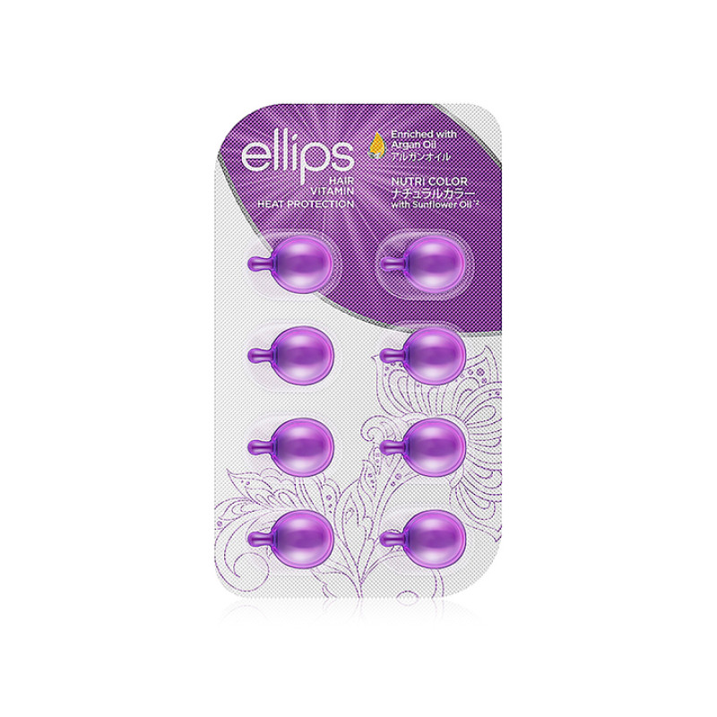 Вітаміни для волосся "Сяйво кольору" Ellips Hair Vitamin Nutri Color With Triple Care 8*1 мл Вітаміни для волосся "Сяйво кольору" Ellips Hair Vitamin Nutri Color With Triple Care 8*1 мл