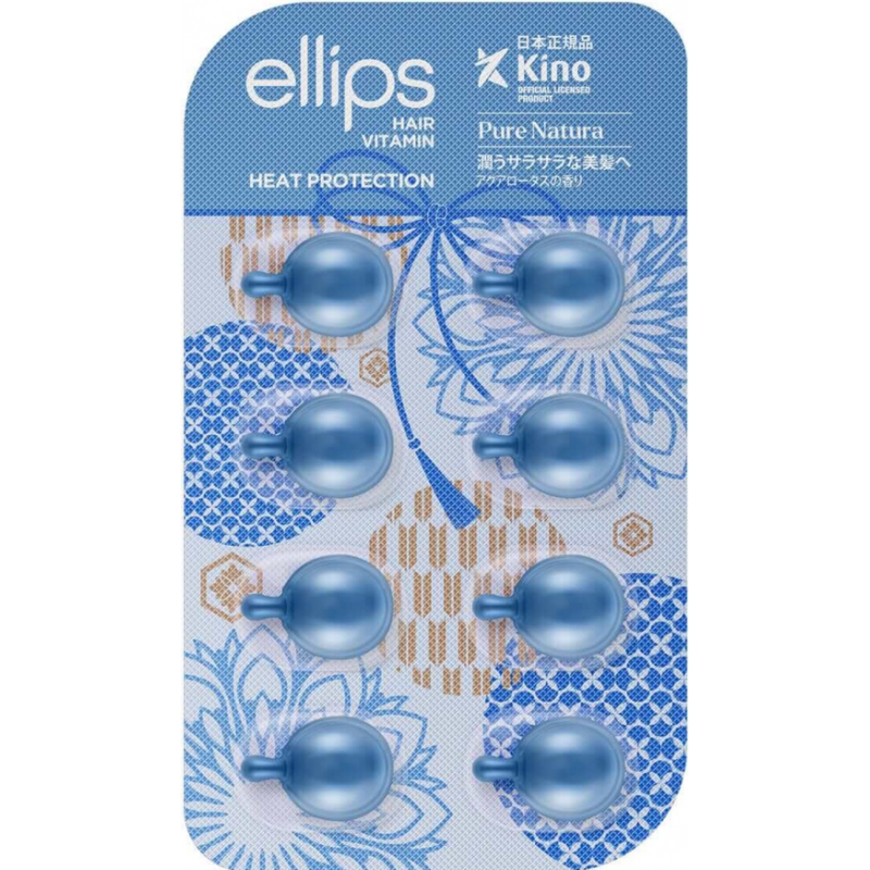 Вітаміни для волосся "Сила лотоса" Ellips Hair Vitamin Heat Protection 8*1 мл Вітаміни для волосся "Сила лотоса" Ellips Hair Vitamin Heat Protection 8*1 мл