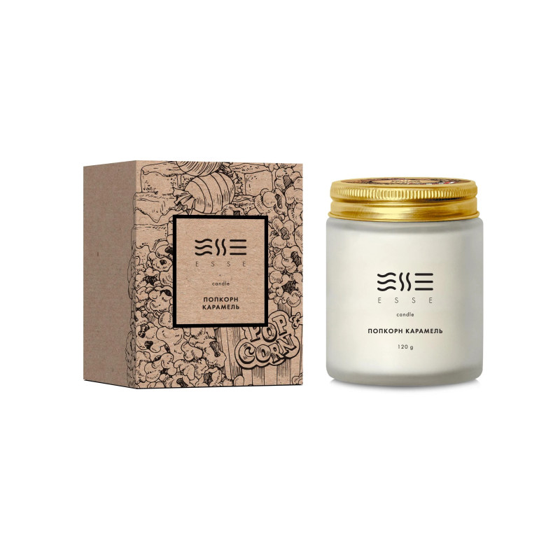 Ароматична свічка "Попкорн карамель" Esse Home Candle 50 г Ароматична свічка "Попкорн карамель" Esse Home Candle 50 г