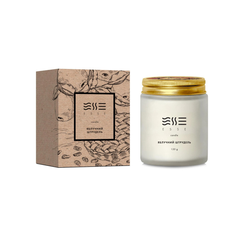 Ароматична свічка "Яблучний штрудель" Esse Home Candle 120 г Ароматична свічка "Яблучний штрудель" Esse Home Candle 120 г