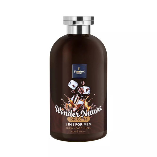 Гель для душу для чоловіків 3 в 1 Холодна кава Famirel Iced Coffee Wonder Nature Shower Gel 3 In 1 500 мл
