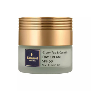 Денний крем для обличчя Зелений чай і Центелла «Заспокоєння» SPF 50 Famirel Chinese Wonder Green Tea & Centella 50 мл