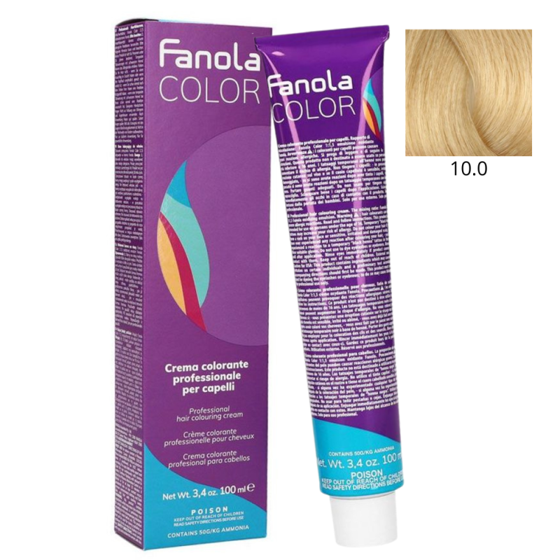 Крем-фарба для волосся 10/0 Blonde Platinum Fanola Colouring Cream 100 мл Крем-фарба для волосся 10/0 Blonde Platinum Fanola Colouring Cream 100 мл