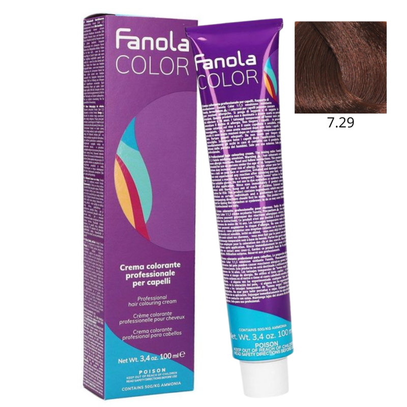 Крем-фарба для волосся 7/29 Gianduia Chocolate Fanola Colouring Cream 100 мл Крем-фарба для волосся 7/29 Gianduia Chocolate Fanola Colouring Cream 100 мл