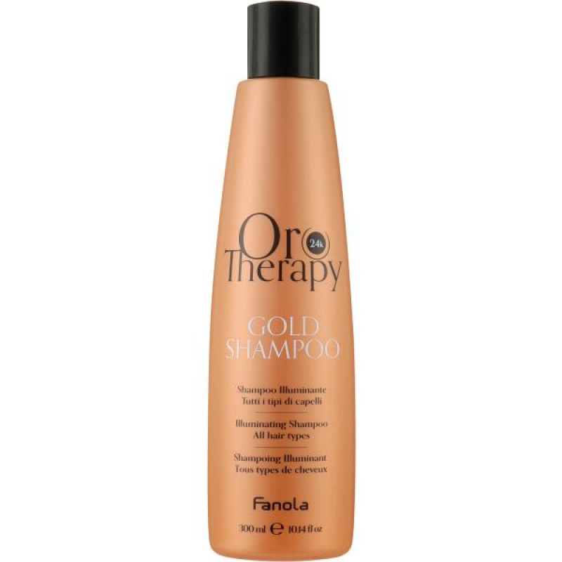 Зволожуючий шампунь із золотом Fanola Oro Therapy Shampoo Oro Puro 300 мл Зволожуючий шампунь із золотом Fanola Oro Therapy Shampoo Oro Puro 300 мл