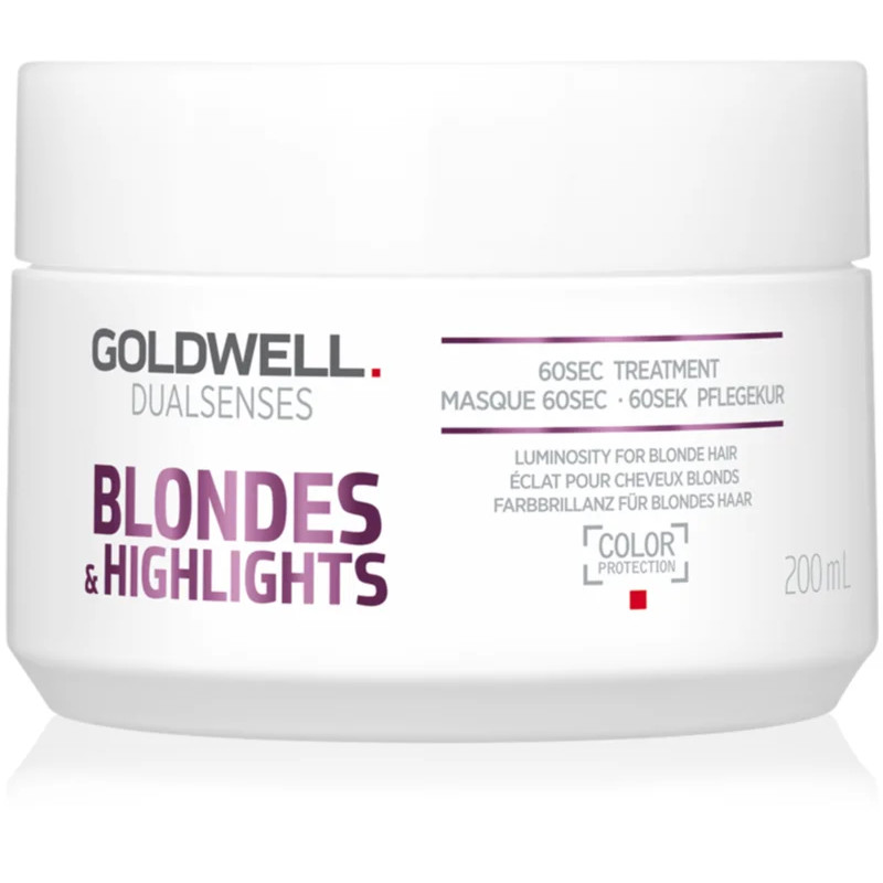 Відновлююча маска проти жовтизни для освітленого волосся Goldwell DSN Blondes and Highlights 200 мл Відновлююча маска проти жовтизни для освітленого волосся Goldwell DSN Blondes and Highlights 200 мл