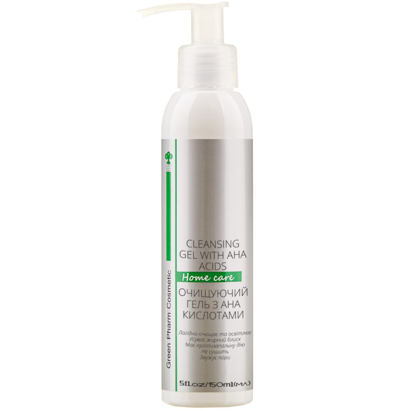 Очищающий гель с АНА-кислотами (РН 4,0) Green Pharm Cosmetic 150 мл Очищающий гель с АНА-кислотами (РН 4,0) Green Pharm Cosmetic 150 мл