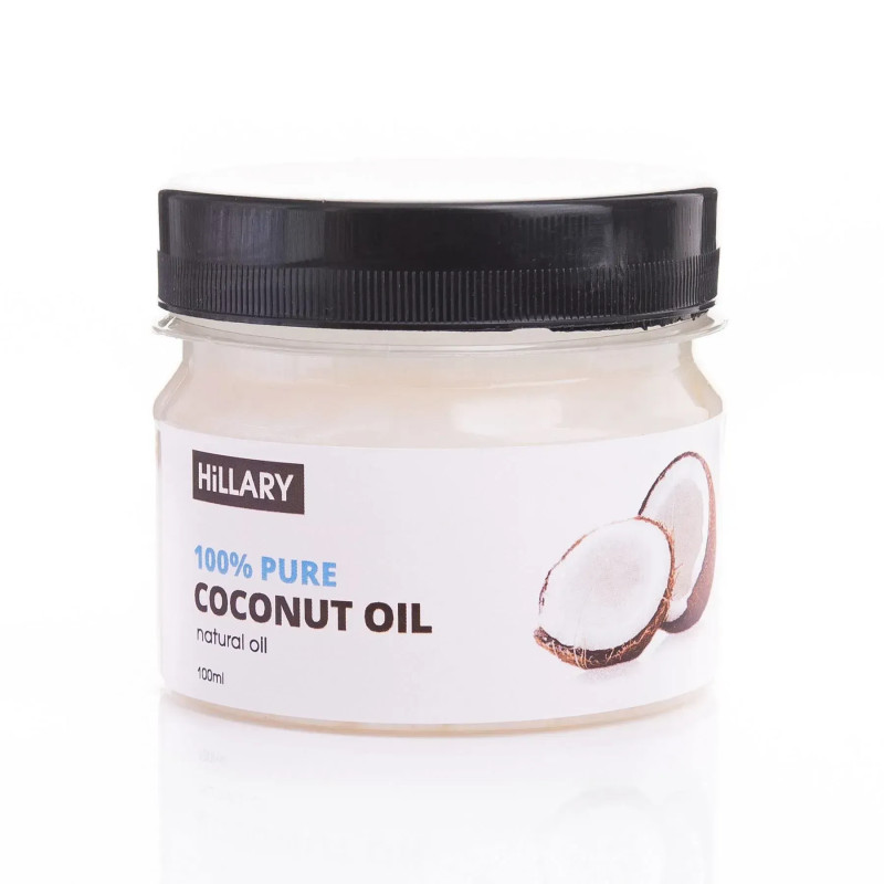 Рафінована кокосова олія Hillary 100% Pure Coconut Oil 100 мл Рафінована кокосова олія Hillary 100% Pure Coconut Oil 100 мл