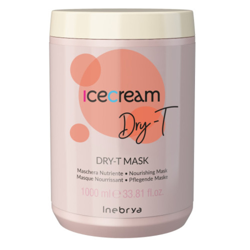 Маска для сухих вьющихся и окрашенных волос Inebrya Mask Dry-T 1000 мл Маска для сухих вьющихся и окрашенных волос Inebrya Mask Dry-T 1000 мл