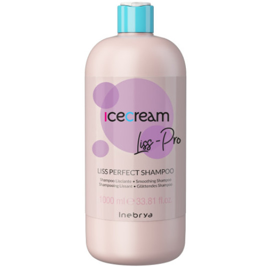 Шампунь для жорсткого і неслухняного волосся Inebrya Ice Cream Liss Perfect Shampoo 1000 мл