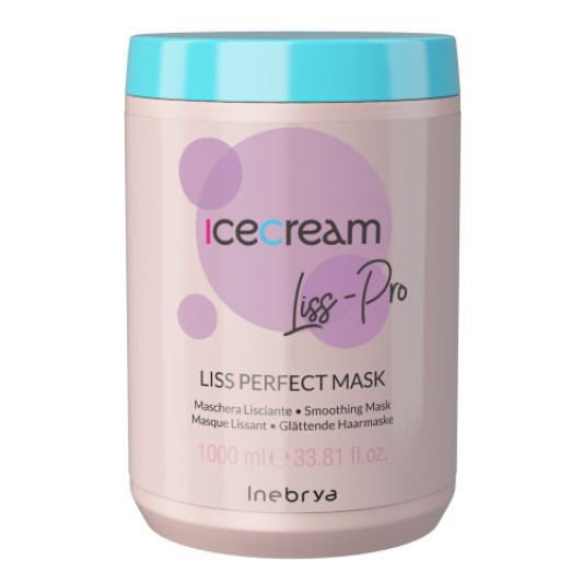 Маска для жорсткого і неслухняного волосся Inebrya Ice Cream Liss-Pro Mask 1000 мл
