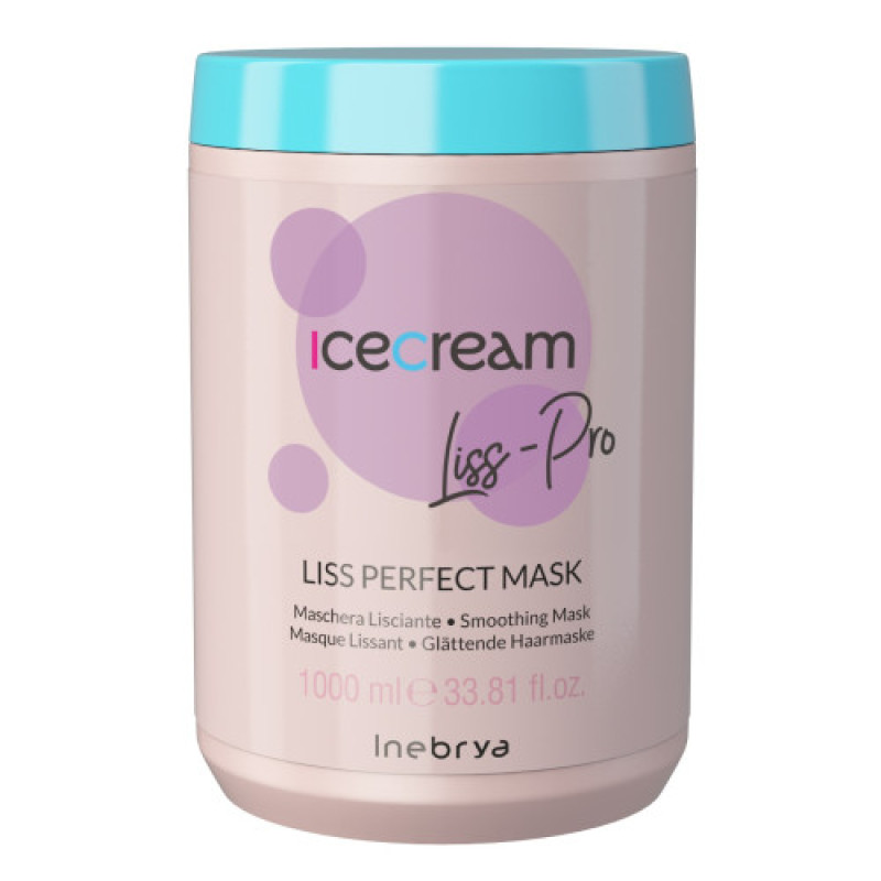 Маска для жорсткого і неслухняного волосся Inebrya Ice Cream Liss-Pro Mask 1000 мл Маска для жорсткого і неслухняного волосся Inebrya Ice Cream Liss-Pro Mask 1000 мл