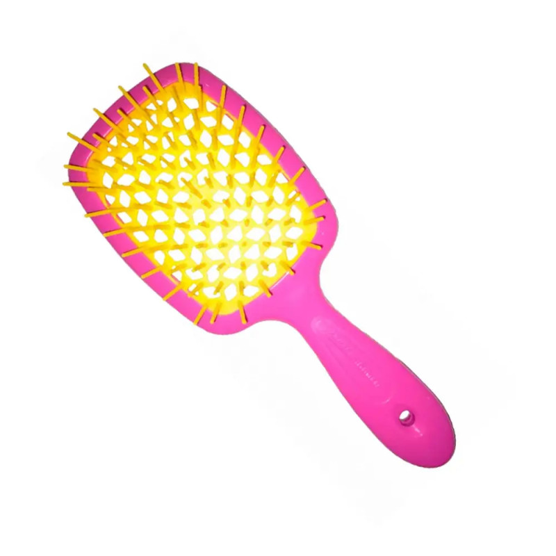 Расческа для волос розовый/желтый Janeke Superbrush Original Расческа для волос розовый/желтый Janeke Superbrush Original